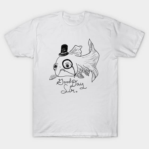 Well-Mannered Fish -- funny, sketch, whimsical, fun gift T-Shirt by Inspirational Koi Fish